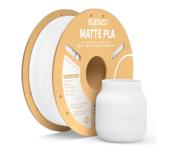 Elegoo PLA Matte ELEGOO (Biały) - 1583626 - zdjęcie
